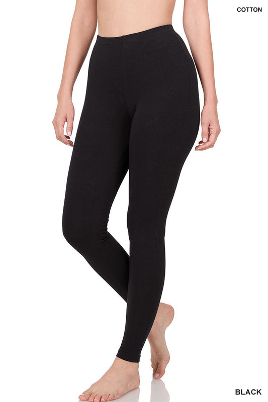 Black cotton leggings